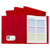 C-Line Products Two-Pocket Heavyweight Poly Portfolio Folder w/Prongs, Red, PK10 32964
